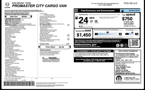 Photos of 2022 Ram ProMaster City Cargo Van Tradesman for sale in Columbus, OH at Auto Boutique Ohio