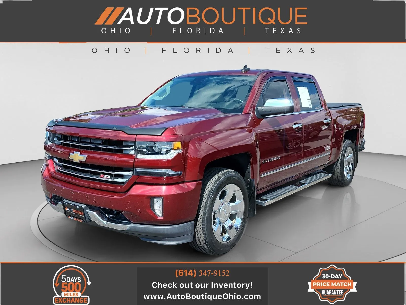 Red 2016 Chevrolet Silverado 1500 LTZ for sale in Columbus, OH