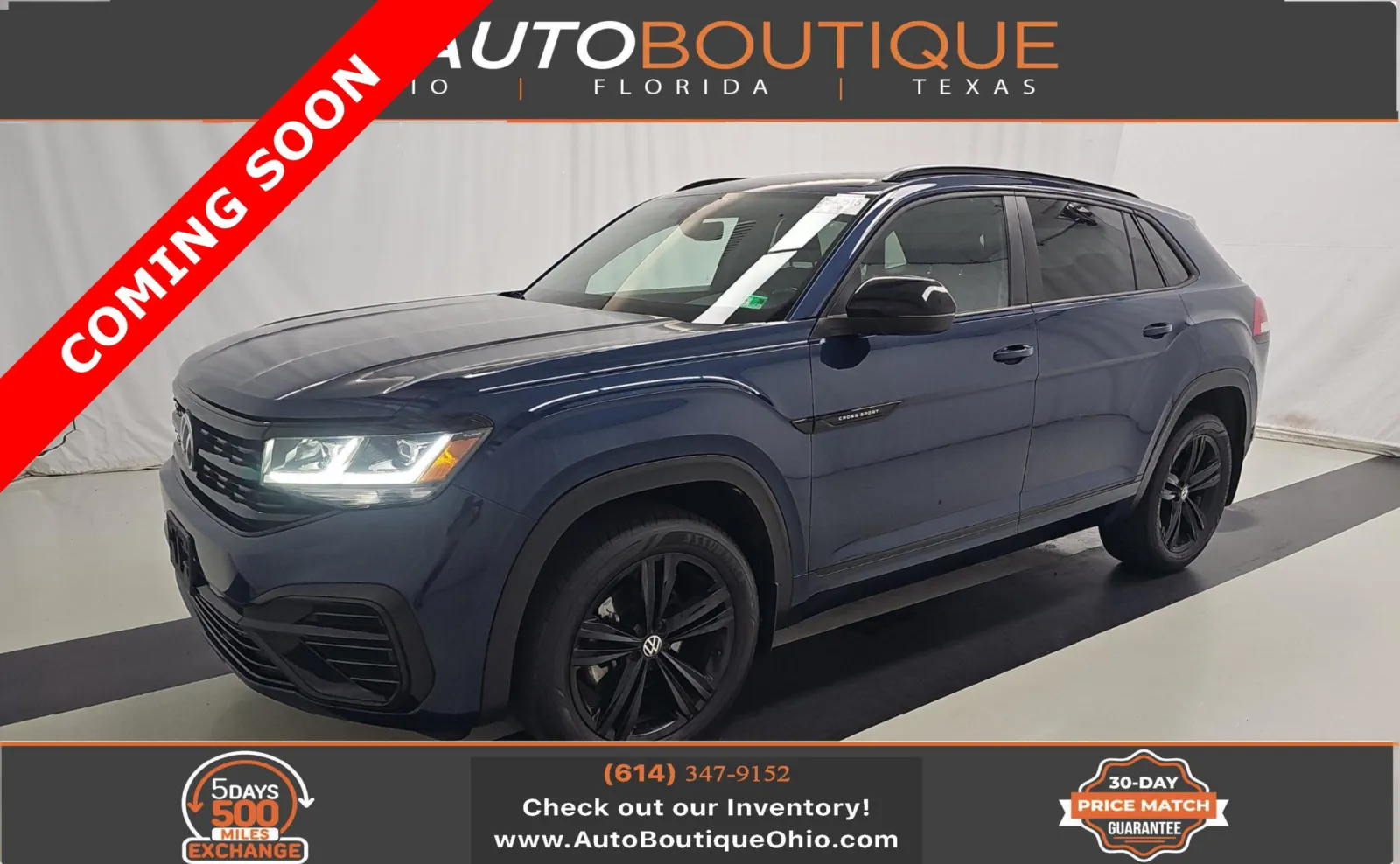 Blue 2023 Volkswagen Atlas Cross Sport 2.0T SEL R-Line Black for sale in Columbus, OH