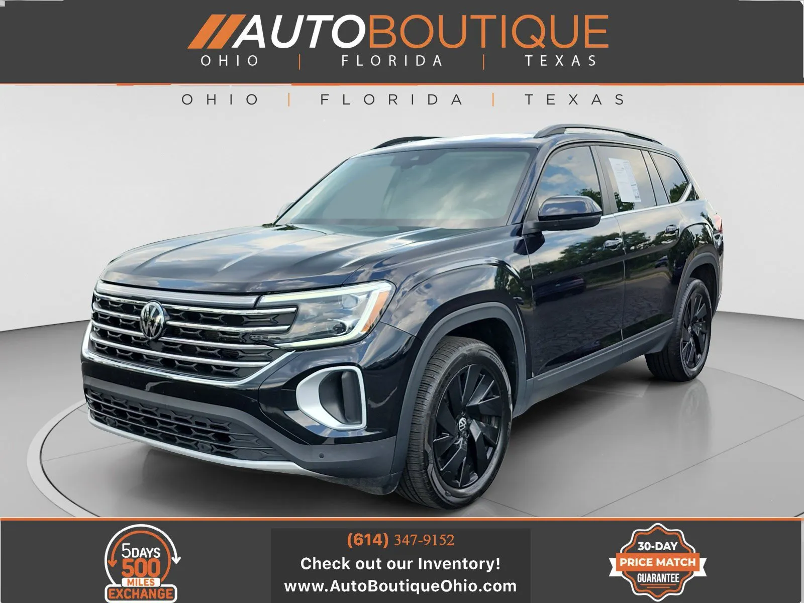 Black 2024 Volkswagen Atlas 2.0T SE w/Technology for sale in Columbus, OH