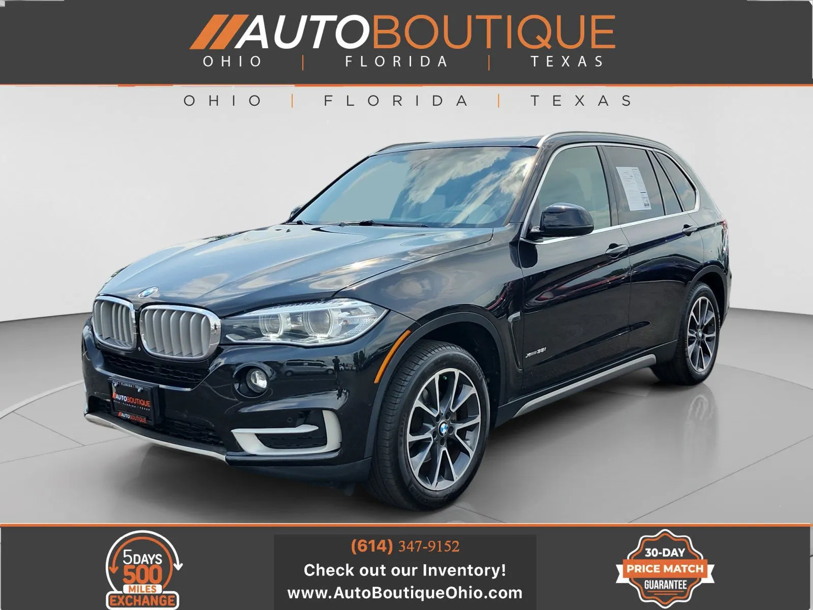 Black 2017 BMW X5 xDrive35i for sale in Columbus, OH