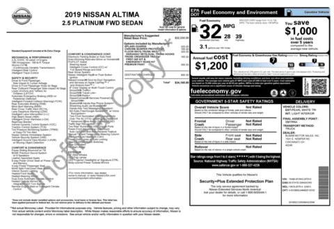 Photos of 2019 Nissan Altima 2.5 Platinum for sale in Columbus, OH at Auto Boutique Ohio
