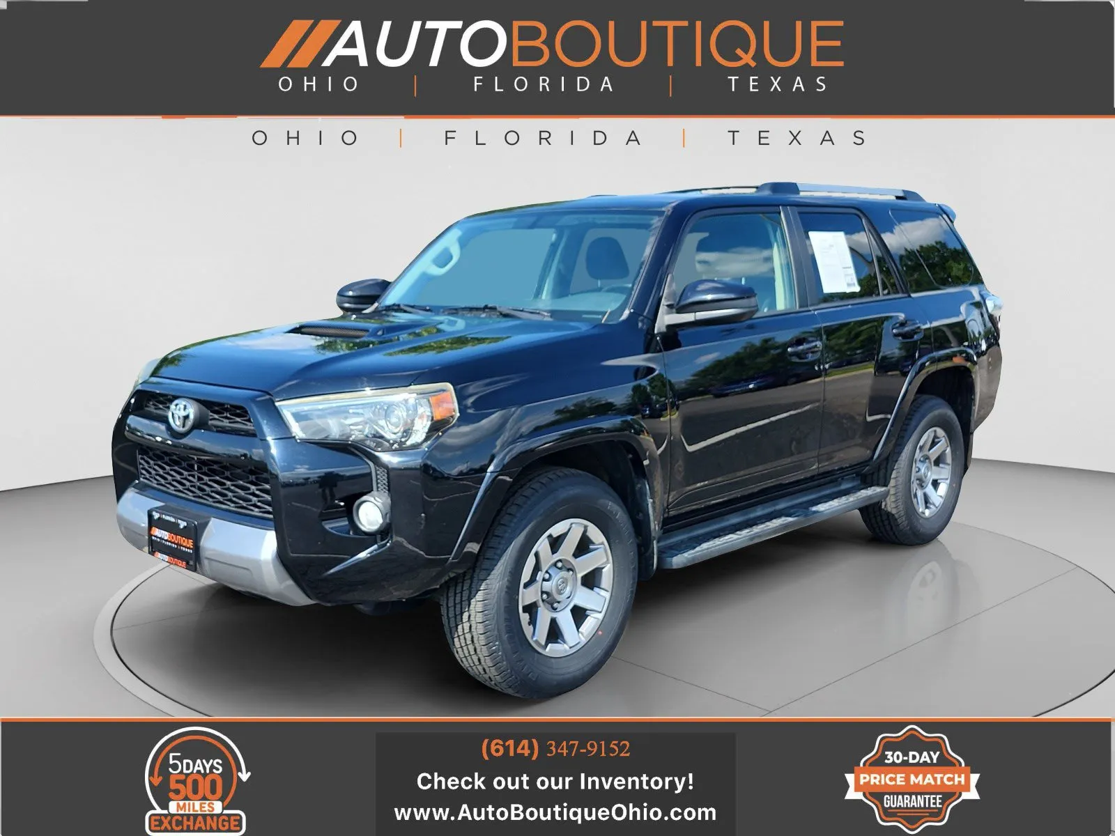Black 2015 Toyota 4Runner Trail for sale in Columbus, OH