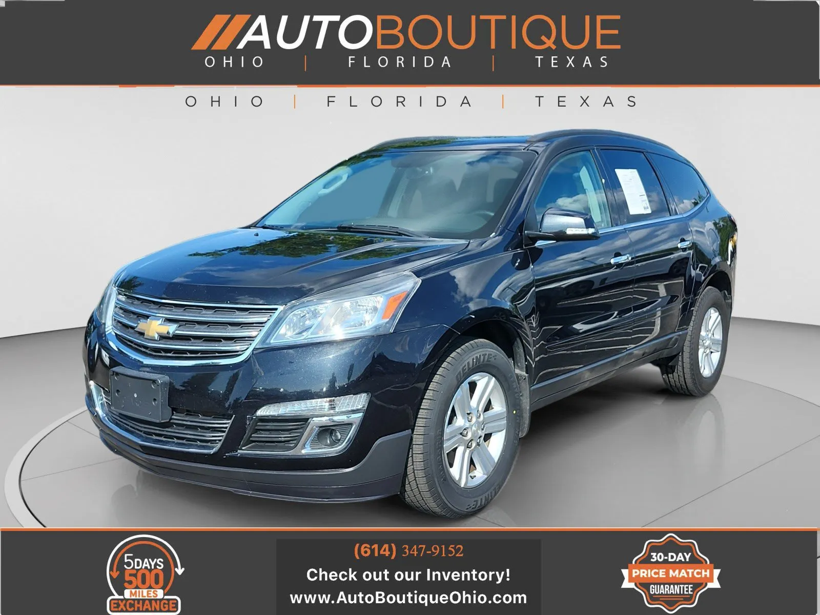 Black 2014 Chevrolet Traverse LT for sale in Columbus, OH