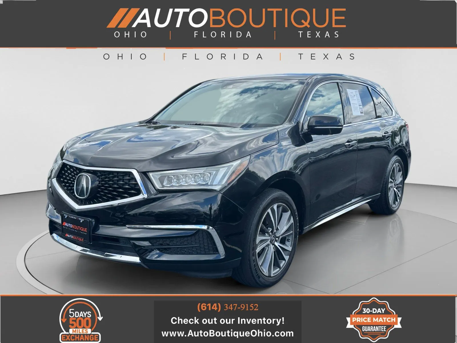 Black 2019 Acura MDX w/Technology Pkg for sale in Columbus, OH