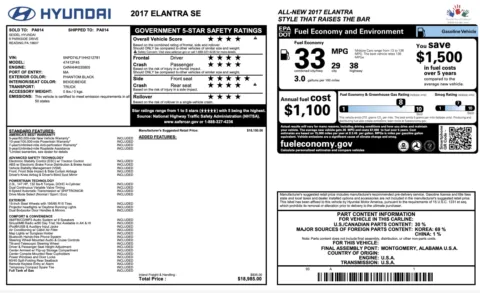 Photos of 2017 Hyundai Elantra SE for sale in Columbus, OH at Auto Boutique Ohio