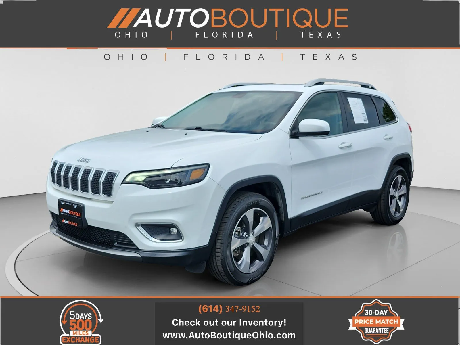 White 2019 Jeep Cherokee Limited for sale in Columbus, OH