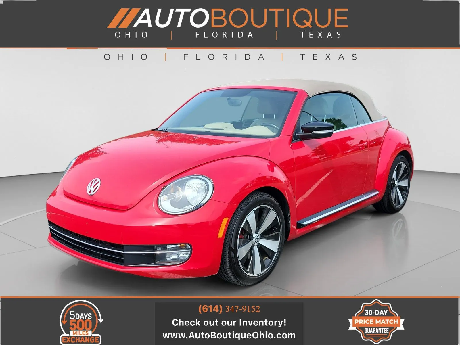 Red 2013 Volkswagen Beetle Convertible 2.0T for sale in Columbus, OH