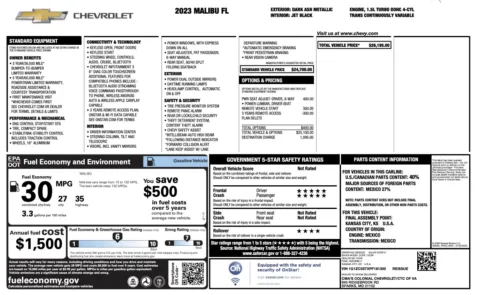Photos of 2023 Chevrolet Malibu LS for sale in Columbus, OH at Auto Boutique Ohio