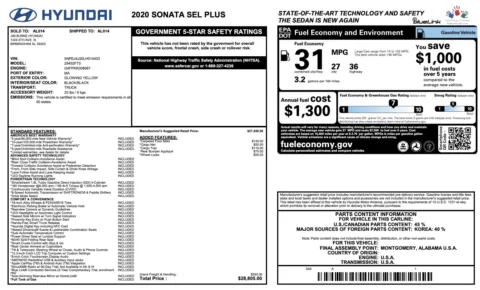 Photos of 2020 Hyundai Sonata SEL Plus for sale in Columbus, OH at Auto Boutique Ohio