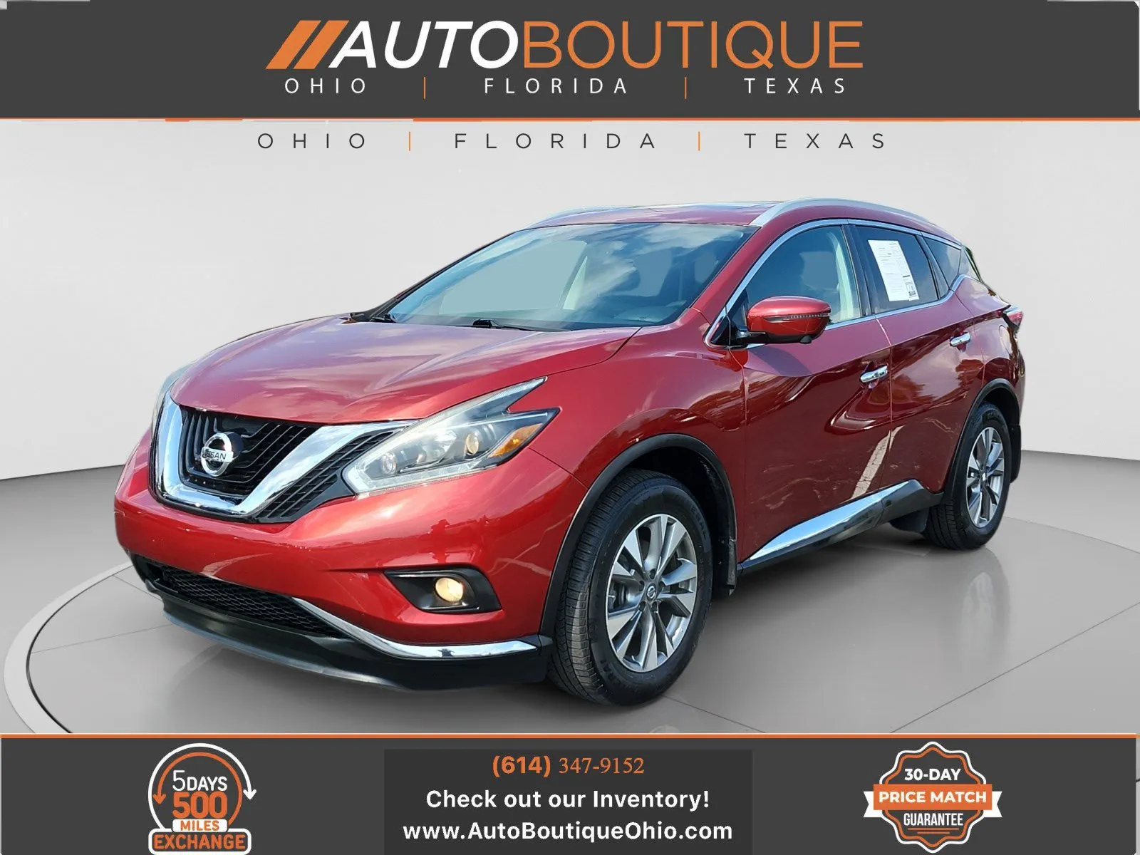 Red 2018 Nissan Murano SL for sale in Columbus, OH