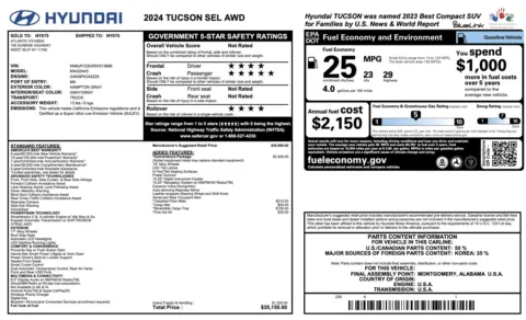 Photos of 2024 Hyundai Tucson SEL for sale in Columbus, OH at Auto Boutique Ohio