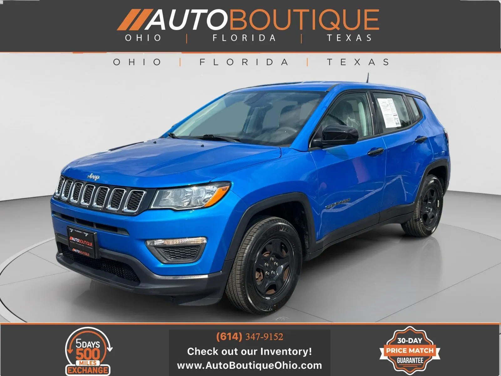 Blue 2018 Jeep Compass Sport for sale in Columbus, OH