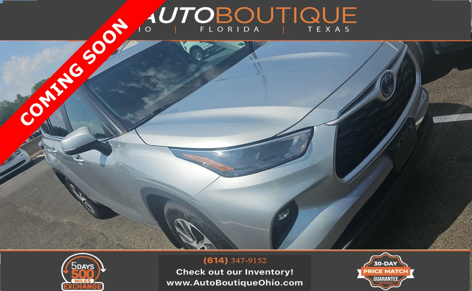 Silver 2023 Toyota Highlander Hybrid XLE for sale in Columbus, OH