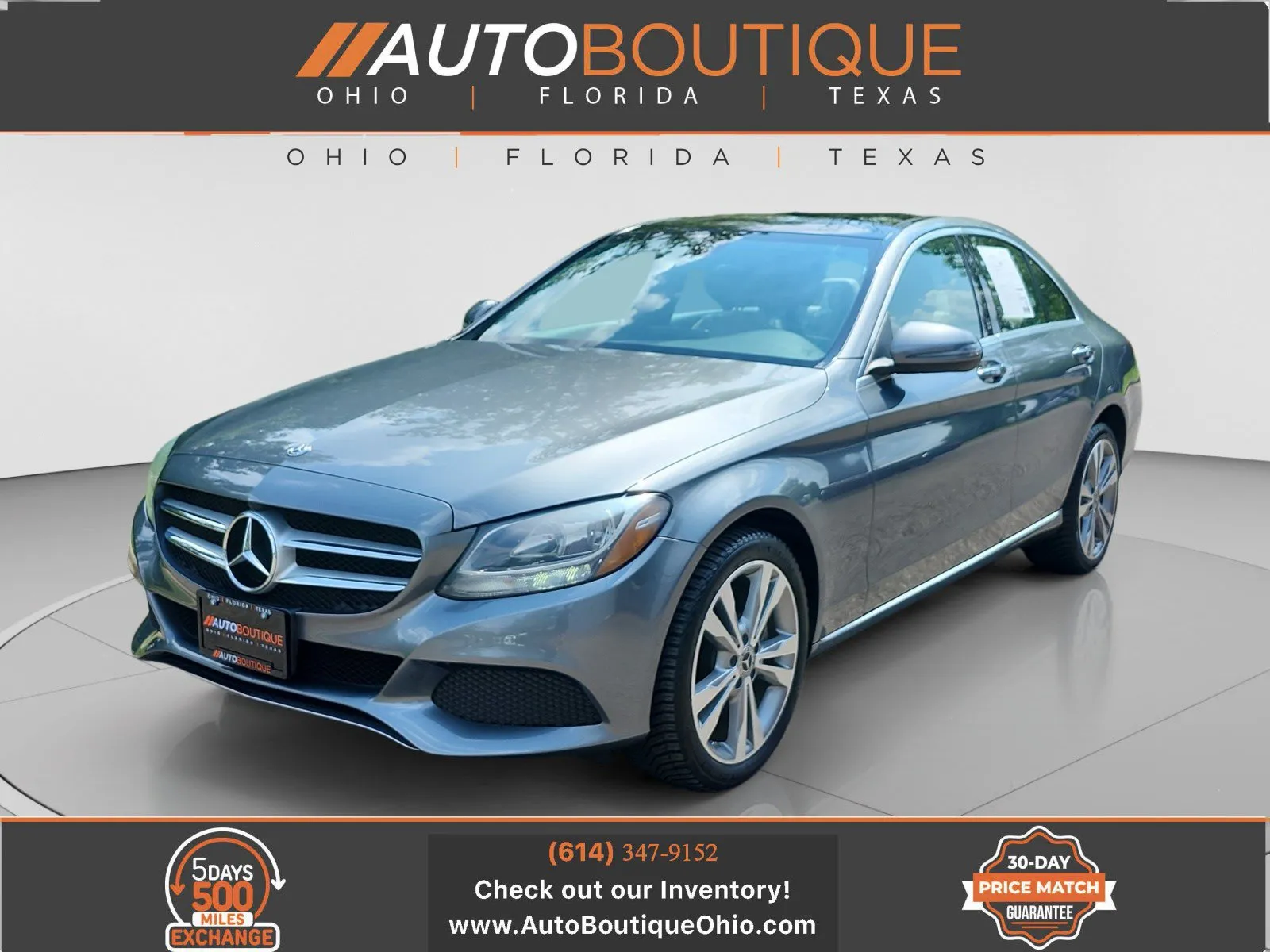 Gray 2018 Mercedes-Benz C-Class C 300 for sale in Columbus, OH