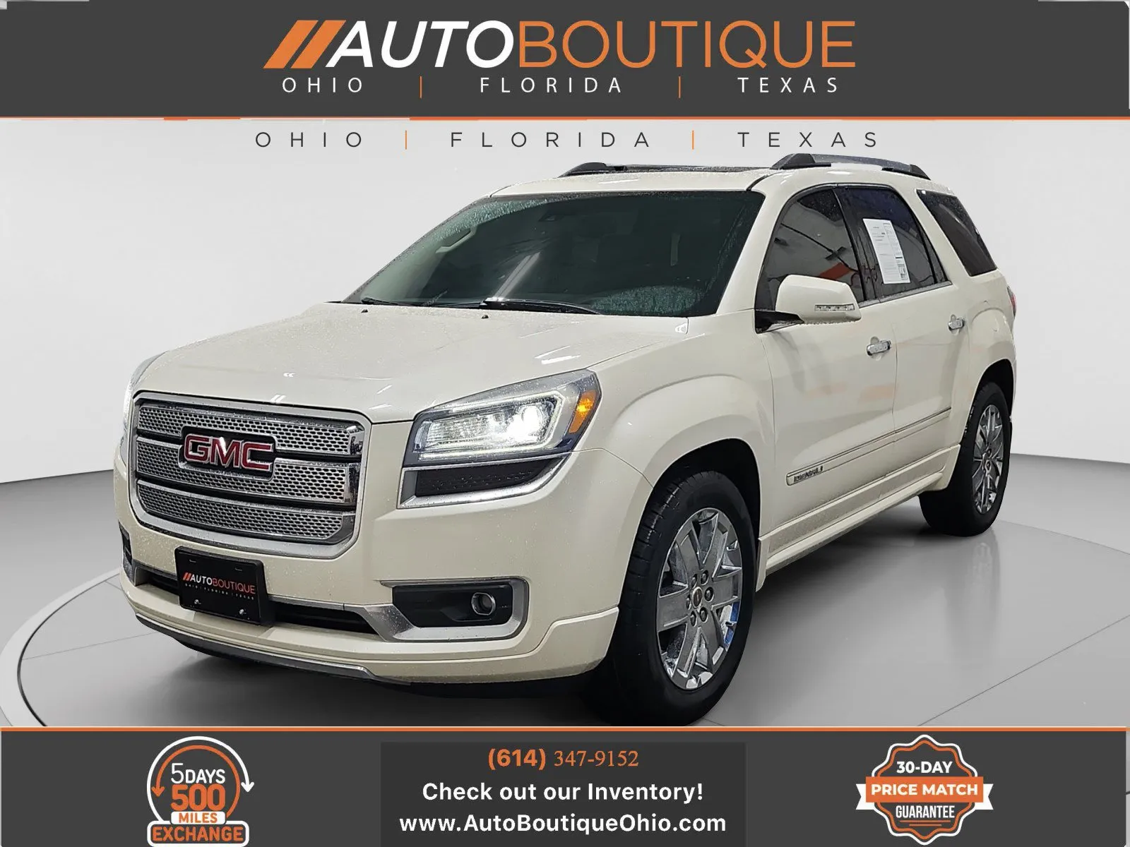 White 2015 GMC Acadia Denali for sale in Columbus, OH