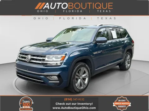 Blue 2019 Volkswagen Atlas 3.6L V6 SE w/Technology R-Line for sale in Columbus, OH