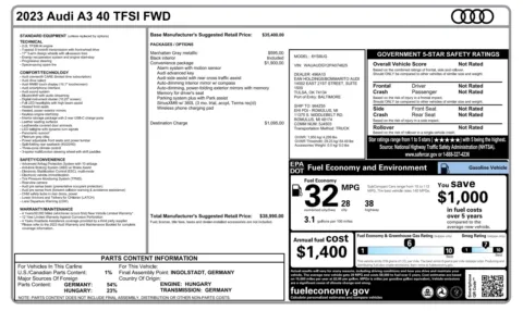Photos of 2023 Audi A3 Premium for sale in Columbus, OH at Auto Boutique Ohio