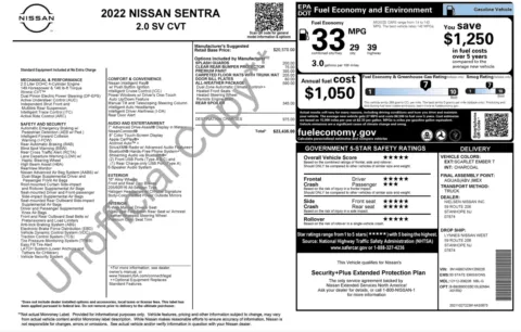 Photos of 2022 Nissan Sentra SV for sale in Columbus, OH at Auto Boutique Ohio