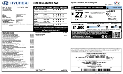 More photos of 2020 Hyundai Kona Limited at Auto Boutique Ohio, OH