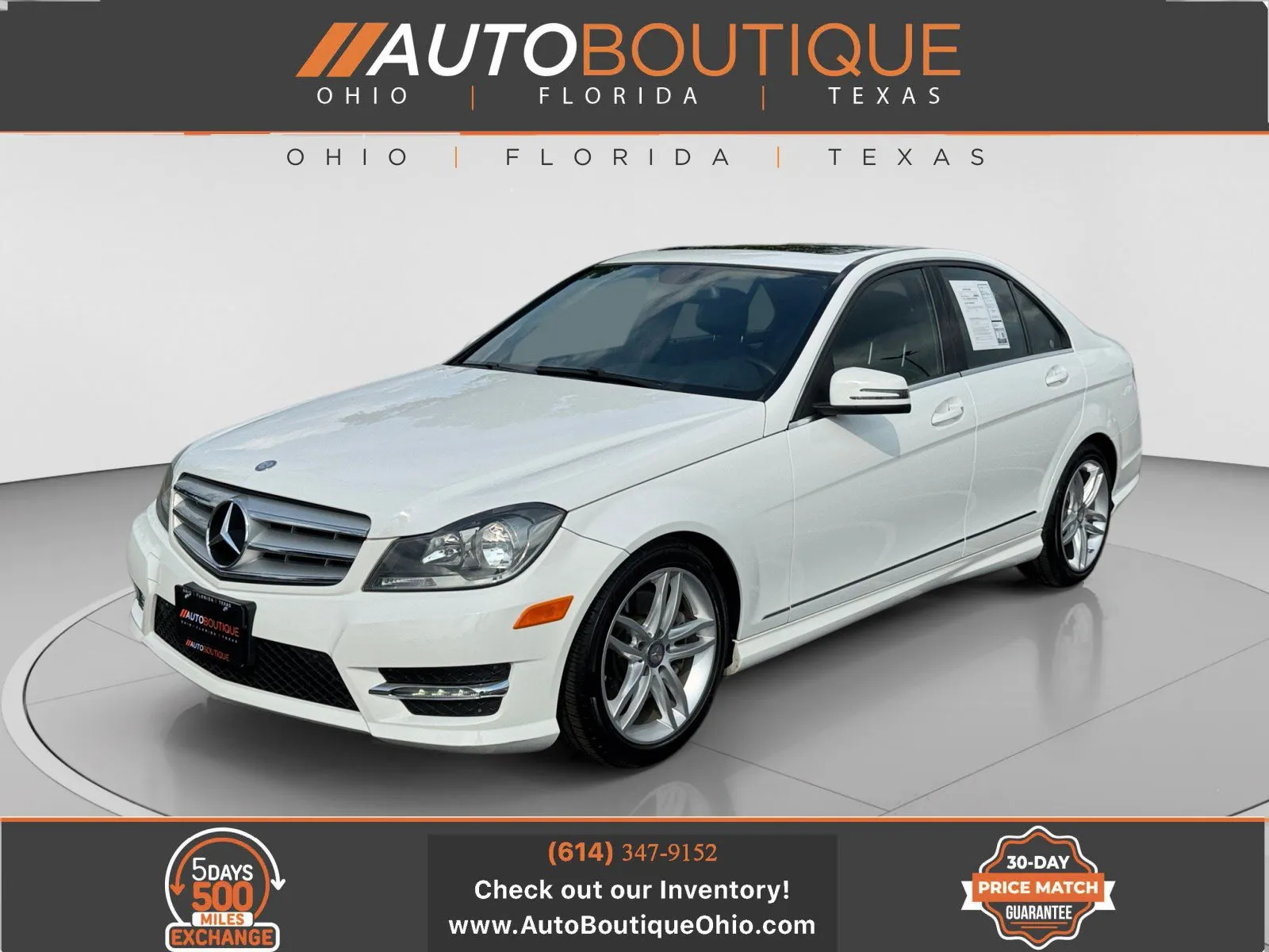 White 2013 Mercedes-Benz C-Class C 300 Sport for sale in Columbus, OH