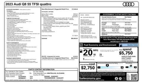 Photos of 2023 Audi Q8 Premium Plus for sale in Columbus, OH at Auto Boutique Ohio