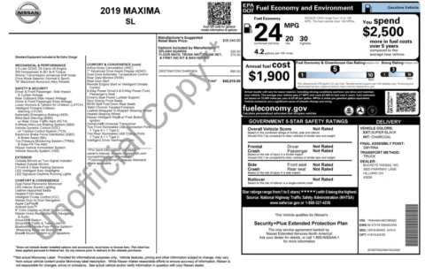 Another view of 2019 Nissan Maxima SL for sale in Columbus, OH at Auto Boutique Ohio