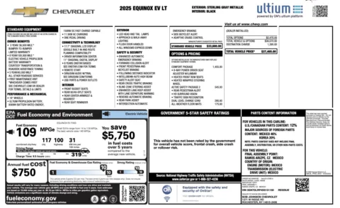 Photos of 2025 Chevrolet Equinox EV LT for sale in Columbus, OH at Auto Boutique Ohio