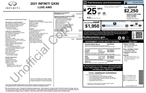 Photos of 2021 INFINITI QX50 LUXE for sale in Columbus, OH at Auto Boutique Ohio