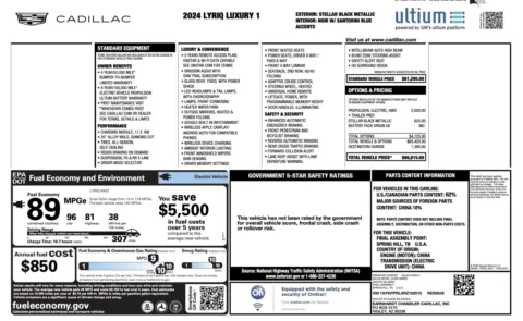 Photos of 2024 Cadillac LYRIQ Luxury for sale in Columbus, OH at Auto Boutique Ohio