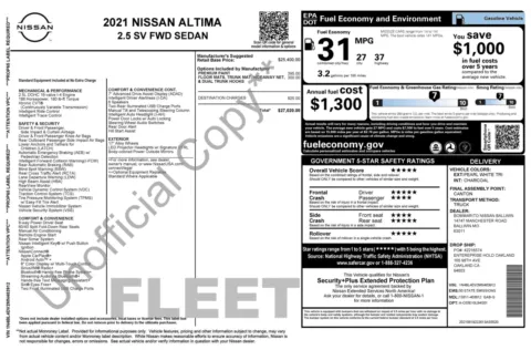 Photos of 2021 Nissan Altima 2.5 SV for sale in Columbus, OH at Auto Boutique Ohio