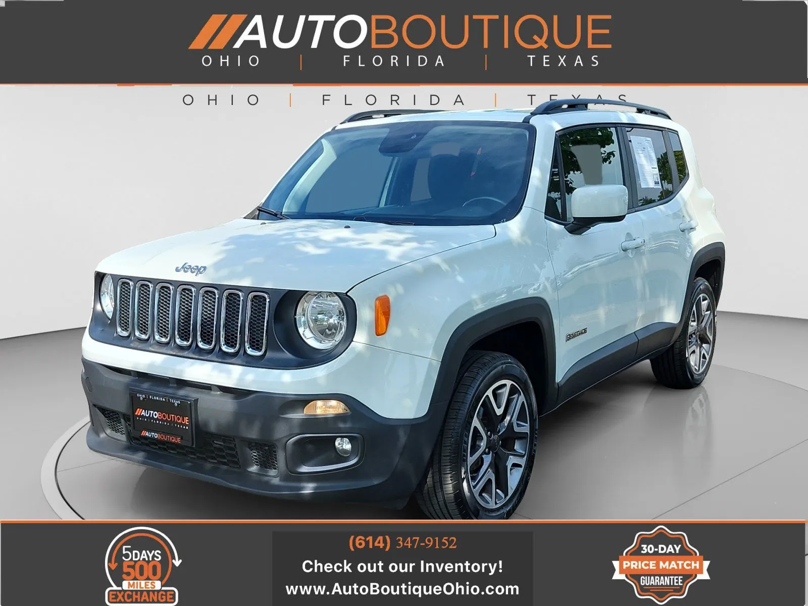 White 2018 Jeep Renegade Latitude for sale in Columbus, OH