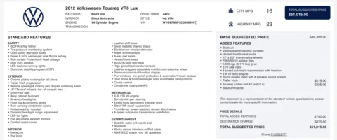More photos of 2012 Volkswagen Touareg Lux at Auto Boutique Ohio, OH