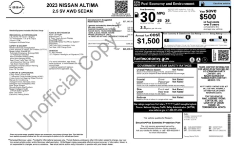Photos of 2023 Nissan Altima 2.5 SV for sale in Columbus, OH at Auto Boutique Ohio