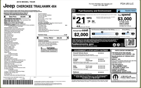 Photos of 2019 Jeep Cherokee Trailhawk for sale in Columbus, OH at Auto Boutique Ohio