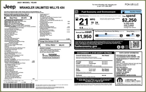 Photos of 2021 Jeep Wrangler Unlimited Willys for sale in Columbus, OH at Auto Boutique Ohio