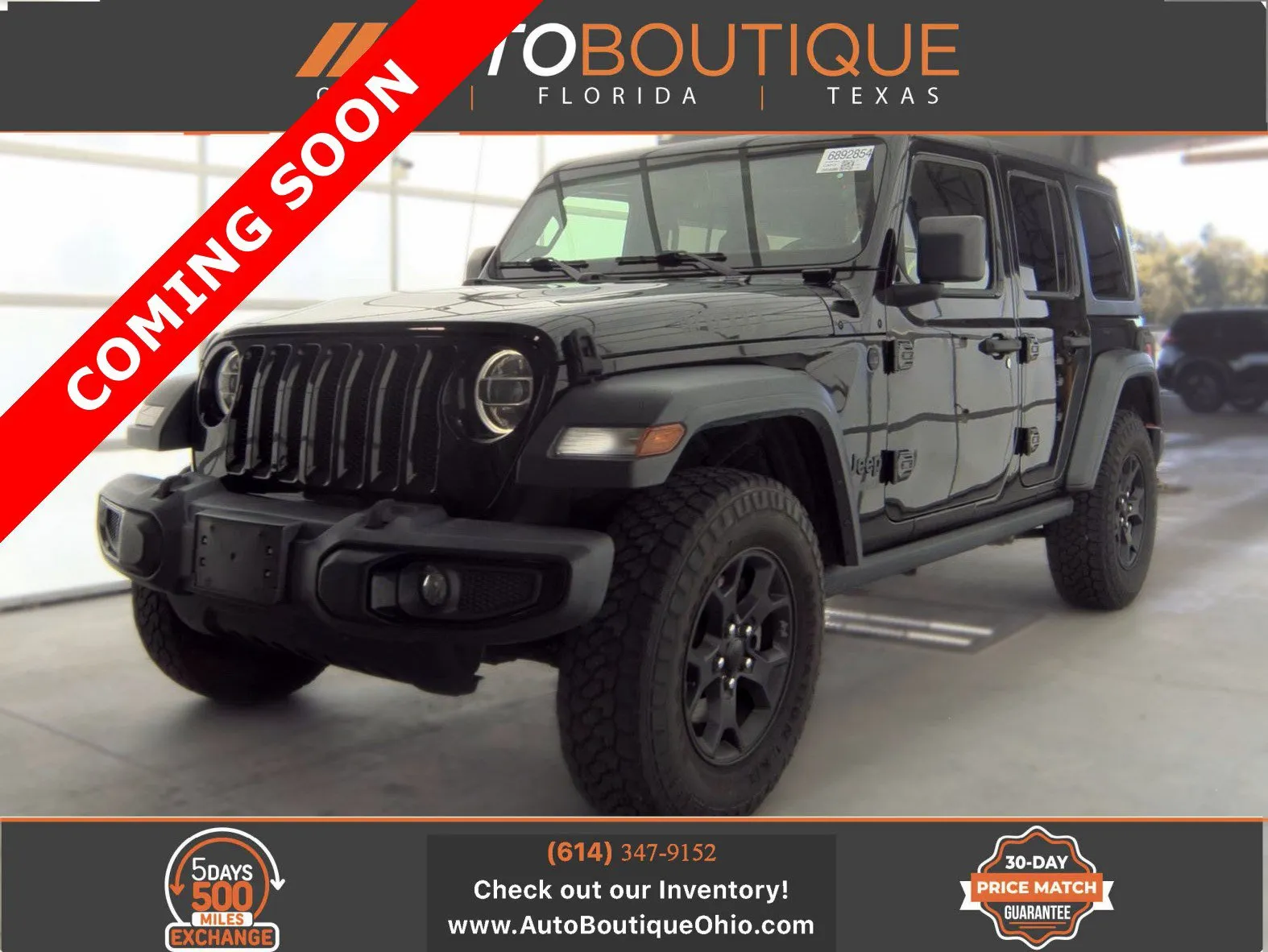Black 2021 Jeep Wrangler Unlimited Willys for sale in Columbus, OH