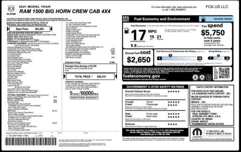 Photos of 2021 Ram 1500 Big Horn for sale in Columbus, OH at Auto Boutique Ohio