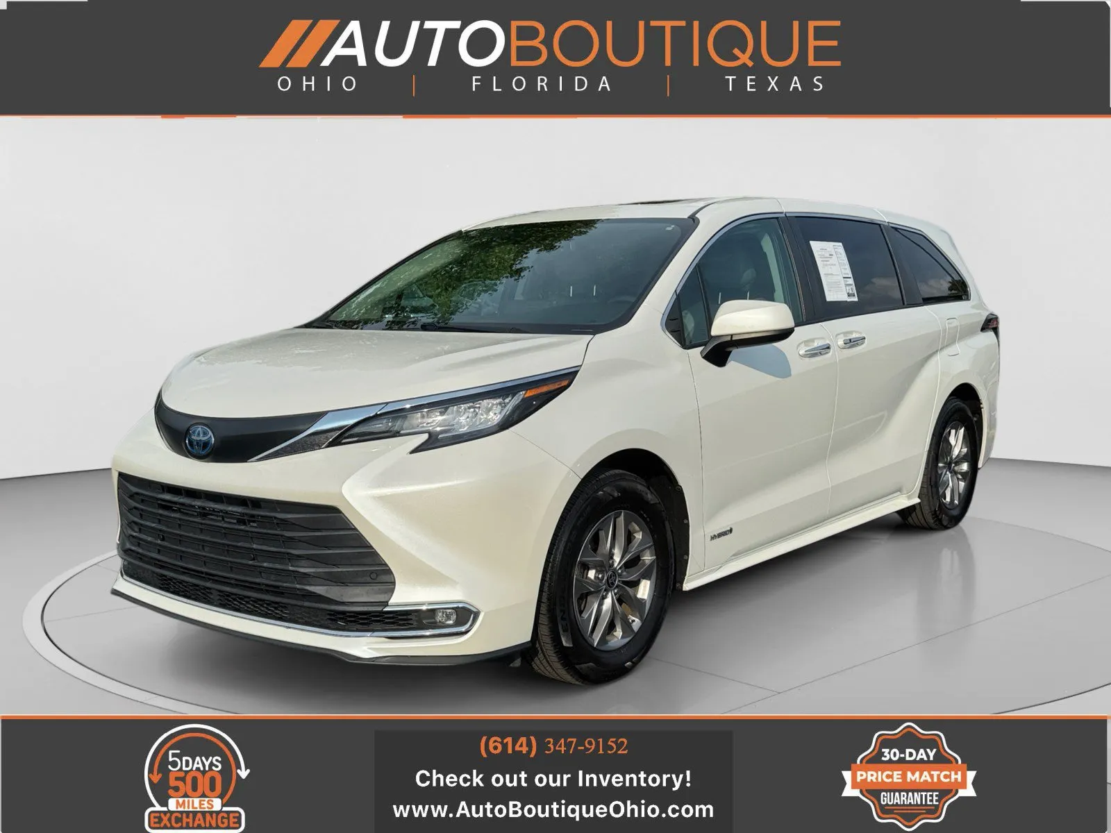 White 2021 Toyota Sienna XLE for sale in Columbus, OH