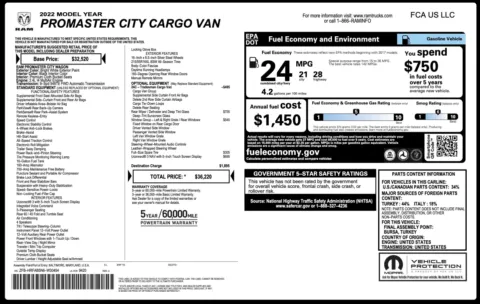Photos of 2022 Ram ProMaster City Cargo Van Tradesman for sale in Columbus, OH at Auto Boutique Ohio
