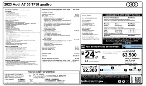 Photos of 2023 Audi A7 Premium Plus for sale in Columbus, OH at Auto Boutique Ohio