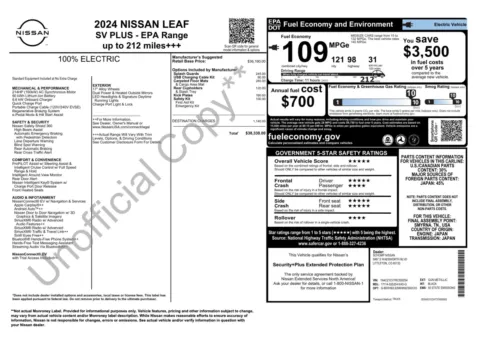 Photos of 2024 Nissan LEAF SV PLUS for sale in Columbus, OH at Auto Boutique Ohio