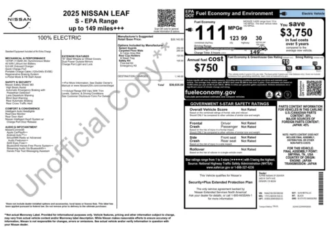 Photos of 2025 Nissan LEAF S for sale in Columbus, OH at Auto Boutique Ohio