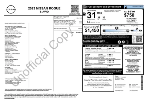 Photos of 2023 Nissan Rogue S for sale in Columbus, OH at Auto Boutique Ohio