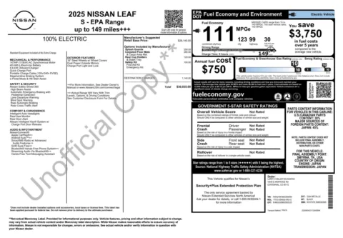 Photos of 2025 Nissan LEAF S for sale in Columbus, OH at Auto Boutique Ohio