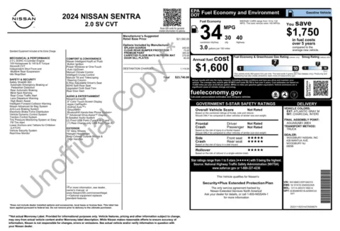 Photos of 2024 Nissan Sentra SV for sale in Columbus, OH at Auto Boutique Ohio