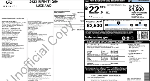 Photos of 2023 INFINITI Q50 LUXE for sale in Columbus, OH at Auto Boutique Ohio