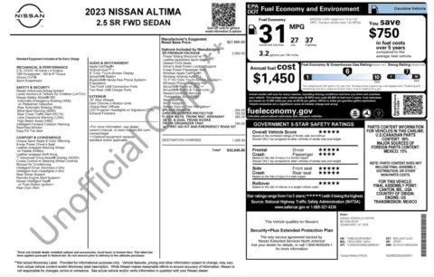 Photos of 2023 Nissan Altima 2.5 SR for sale in Columbus, OH at Auto Boutique Ohio