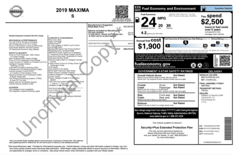Photos of 2019 Nissan Maxima S for sale in Columbus, OH at Auto Boutique Ohio