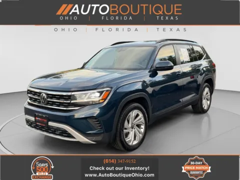 Blue 2021 Volkswagen Atlas 3.6L V6 SE w/Technology for sale in Columbus, OH